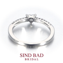 SIND BAD BRIDAL:婚約指輪　ハートシェイプダイヤモンドとピンクダイヤモンドをアレンジ　ストレート