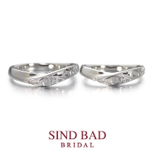 SIND BAD BRIDAL:結婚指輪 和彫シリーズ -TAKUMI-　唐草 Vライン