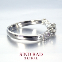SIND BAD BRIDAL:婚約指輪【Cancion（カンシオン）】美しい曲【ピンクダイヤモンド】