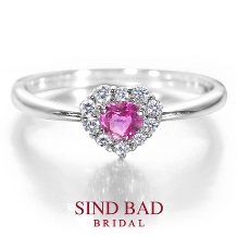 SIND BAD BRIDAL:婚約指輪【ピンクサファイア(0.152ct)】～薄紅色に秘められた愛と誠実～