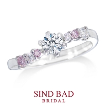 SIND BAD BRIDAL:婚約指輪【Cancion（カンシオン）】美しい曲【ピンクダイヤモンド】