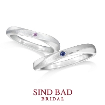 SIND BAD BRIDAL:結婚指輪 月虹 -GEKKOU- ピンクサファイア サファイア マット加工