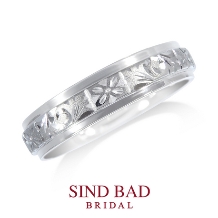 SIND BAD BRIDAL:結婚指輪　唐草模様　イエローダイヤモンド　和柄の指輪