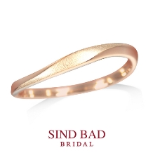 SIND BAD BRIDAL:結婚指輪 とわ -Towa-ピンクゴールド　センターダイヤ センターつや消し