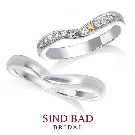 SIND BAD BRIDAL:結婚指輪【凛星（りんぜ）】イエローダイヤモンドアレンジ