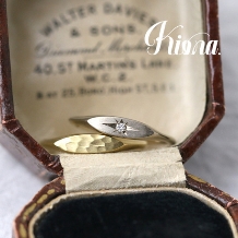 【Kiona.Collection】珍しいシグネットを結婚指輪に～round～