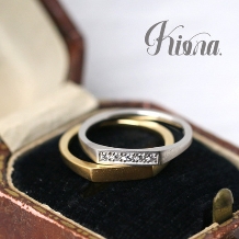 【Kiona.Collection】珍しいシグネットを結婚指輪に～flat～