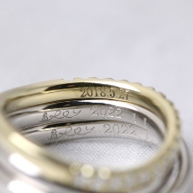 atelier Kiona.（アトリエ キオナ）:シンプルな結婚指輪に重ね着け！ウェーブのハーフエタニティー★