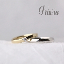atelier Kiona.（アトリエ キオナ）:ちょっと大きめのダイヤをセッティング♪婚約指輪の雰囲気も感じられる結婚指輪！
