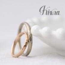 atelier Kiona.（アトリエ キオナ）:ナチュラルに！シンプルに！手にも日常にも馴染むツチメの結婚指輪♪