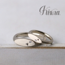 atelier Kiona.（アトリエ キオナ）:Signet -シグネット- のアレンジ！個性的でかっこいい結婚指輪！