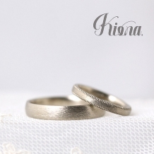 atelier Kiona.（アトリエ キオナ）:親友が考えたマークを内側に！みんなの想いが詰まった幸せな結婚指輪♪