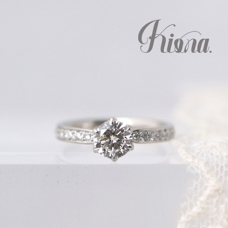 atelier Kiona.（アトリエ キオナ）:お母様から譲り受けた婚約指輪をリフォーム！アームには華やかにダイヤを敷き詰めて♪