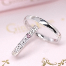 Ginza Rim／銀座リム:【銀座リム／ジュリー】シンプルなデザインに輝く☆ひと粒のピンクダイヤ