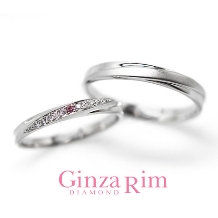 Ginza Rim／銀座リム:【銀座リム／ノラ】流れるダイヤモンドのグラデーションが美しいマリッジリング