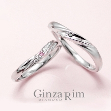 Ginza Rim／銀座リム:【銀座リム／レベッカ】自然なウエーブ＆ピンクダイヤの女性らしいリング
