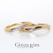 Ginza Rim／銀座リム:【銀座リム／アシュリー】イエローゴールド＆プラチナのコンビリング