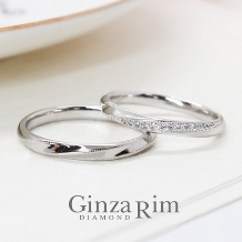 Ginza Rim／銀座リム:【銀座リム／ダイアン】流れるようなミル打ちとダイヤのグラデーション