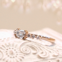 Ginza Rim／銀座リム:【銀座リム／アンバー】エメラルドカット・ダイヤモンドの透明な輝きにうっとり