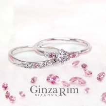 Ginza Rim/銀座リム:【銀座リム/ノエル】可愛らしくて華やか!ピンクダイヤモンドリング