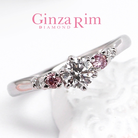 銀座リム リエ ピンクダイヤ好きならコレ 大粒のピンクが煌めくエンゲージリング Ginza Rim 銀座リム ゼクシィ