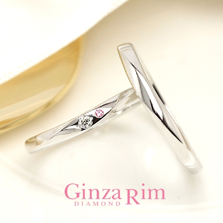 Ginza Rim／銀座リム:【銀座リム／ステラ】シンプルなデザインに、小さなピンクが煌めく!