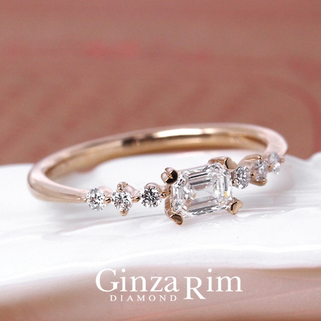 Ginza Rim／銀座リム:【銀座リム／アンバー】エメラルドカット・ダイヤモンドの透明な輝きにうっとり