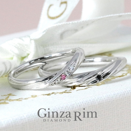 Ginza Rim／銀座リム:【銀座リム／レベッカ】自然なウエーブ＆ピンクダイヤの女性らしいリング