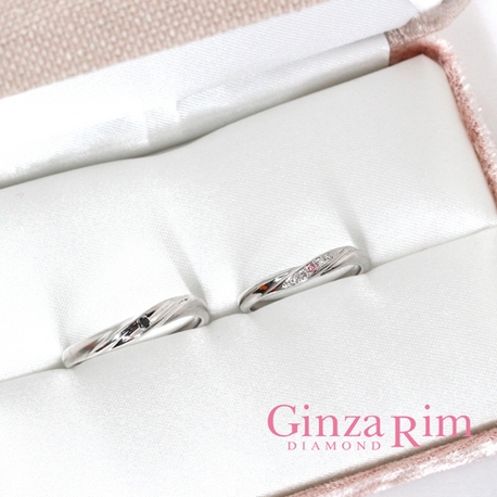 Ginza Rim／銀座リム:【銀座リム／レベッカ】自然なウエーブ＆ピンクダイヤの女性らしいリング