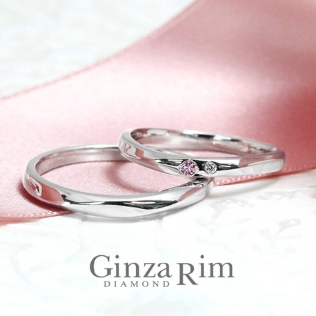 Ginza Rim／銀座リム:【銀座リム／ステラ】天然のピンクダイヤモンドが煌めくシンプルリング