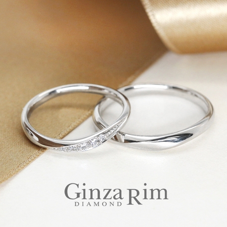 Ginza Rim／銀座リム:【銀座リム／ルナ】美しいダイヤのグラデーション×シンプルリング