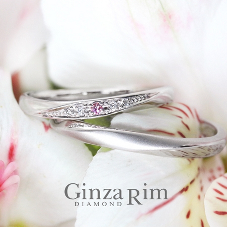 Ginza Rim／銀座リム:【銀座リム／ステラ】連なるダイヤモンドに煌めく、一粒のピンクの輝き