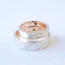 杢目金屋（もくめがねや）:【杢目金屋】シンプルな木目金で指をきれいにみせるデザイン＜木目金＞結婚指輪