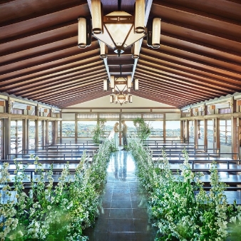 FUNATSURU KYOTO KAMOGAWA RESORT （国登録有形文化財）：【初めての方へ】組数限定で挙式プレゼント◆挙式入場体験×試食