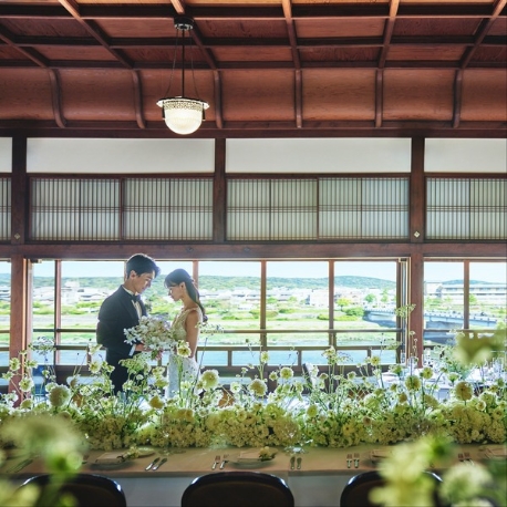 FUNATSURU KYOTO KAMOGAWA RESORT （国登録有形文化財）：残1△【初見学】組数限定で挙式プレゼント◆挙式入場体験×試食