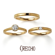 ＯＲＥＣＣＨＩＯ（オレッキオ）:＜ドルチェ ＞婚約指輪センターダイヤのお花のような華やかさとアンティークな仕上げ