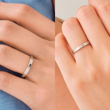 ＯＲＥＣＣＨＩＯ（オレッキオ）:＜ゲットウ＞結婚指輪　スターダスト仕上げと鏡面仕上げのコンビでシャープなデザイン