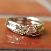 ＯＲＥＣＣＨＩＯ（オレッキオ）:＜ネロリ＞婚約指輪　結婚指輪の重ね着けでハートが浮かぶ