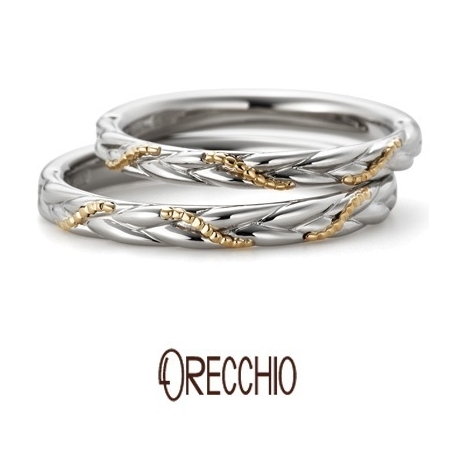ＯＲＥＣＣＨＩＯ（オレッキオ）:＜カンタービレ＞結婚指輪　編み込みのようなアームは動きのあるデザイン