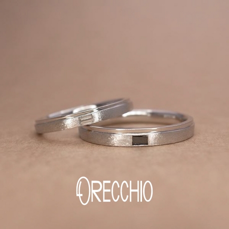 ＯＲＥＣＣＨＩＯ（オレッキオ）:＜ゲットウ＞結婚指輪　スターダスト仕上げと鏡面仕上げのコンビでシャープなデザイン