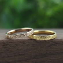 結婚指輪専門店　工房Ｒｙｏ:【ザラザラした質感で落ち着いた輝きの結婚指輪】石模様