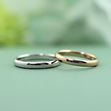 【好みの素材でシンプルな結婚指輪】甲丸リング