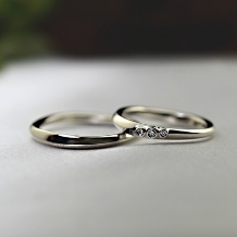 妖精ダイヤ入りの結婚指輪