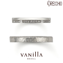 VANillA（ヴァニラ）:丸いダイヤと長方形のダイヤを交互にセッティングした華やかな結婚指輪