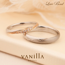 VANillA（ヴァニラ）:プラチナorゴールドで迷っている花嫁へおすすめ♪どちらの希望も叶う結婚指輪