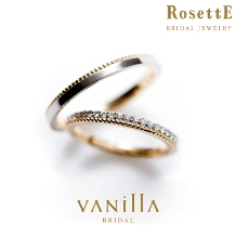 VANillA（ヴァニラ）:普段使いを楽しみたい花嫁必見！ゴールドのミル打ちとダイヤが可愛い結婚指輪