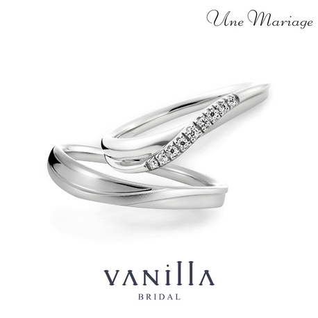 VANillA（ヴァニラ）:ベールに包まれた花嫁様と、美しい花嫁を待つ花婿様をイメージしてお作りした結婚指輪