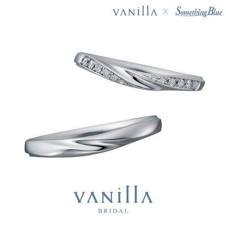 VANillA（ヴァニラ）:両サイドに贅沢に留められた12石のダイヤがどこから見ても優美な輝きを放つ結婚指輪
