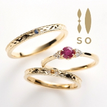 minoru（ミノル）:【minoru】カラーストーンの結婚指輪。お好みの石が選べる！「SO」