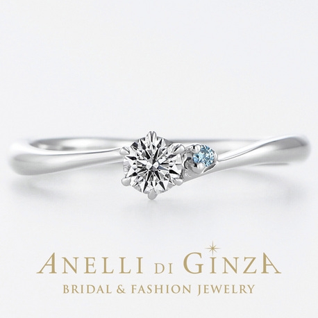 ANELLI DI GINZA／アネリディギンザ:その日に持ち帰れる！MARE 婚約指輪/Pt900/ブルーダイヤモンド